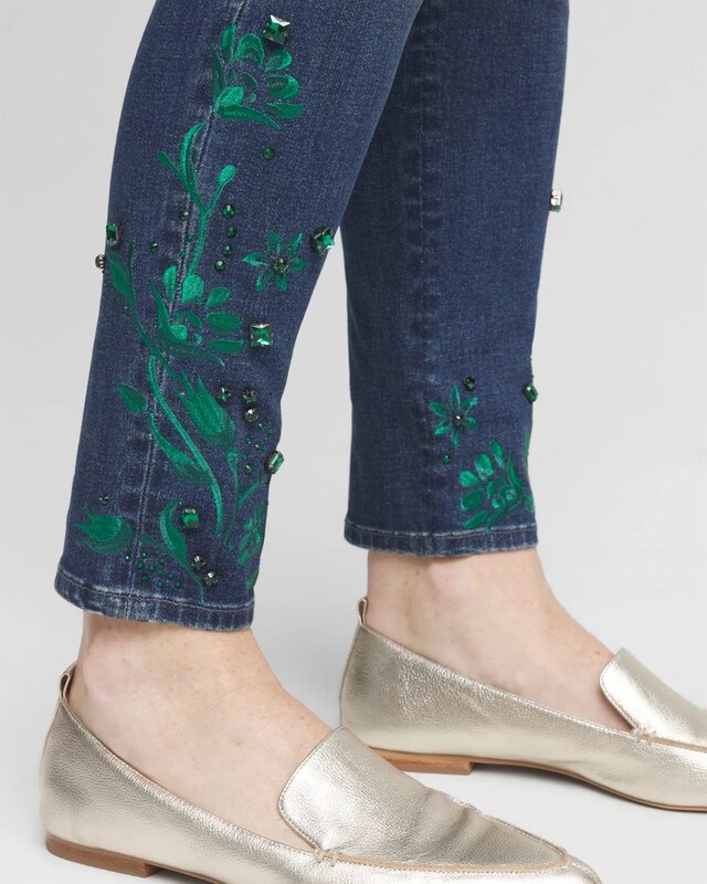 Emerald Jewel Pull-On Ankle Jeggings - image 4